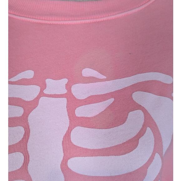 Wildfox Inside Out Baggy Beach Sweatshirt Pink and White Size M - Picture 7 of 15